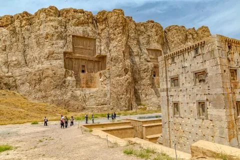 Naqsh-e Rustam Cube of Zoroaster Stock Photos