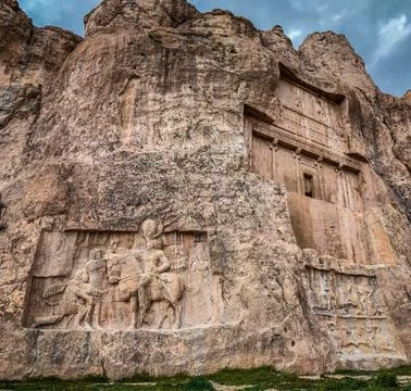Naqshe Rostam shiraz fars iran Stock Photos
