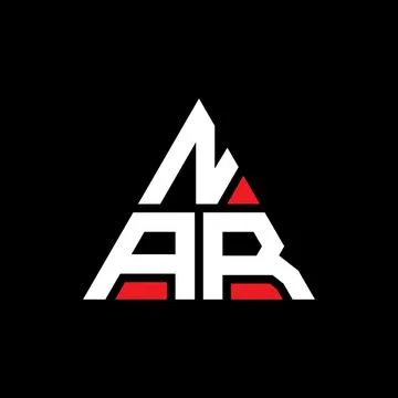 NAR triangle letter logo design with triangle shape. NAR triangle logo desi.. Stock Illustration