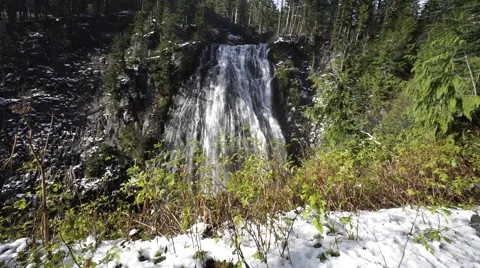 Narada Falls, Mount Rainier National Park Stock Footage 43723293