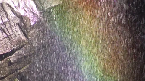 Narada Falls Rainbow Stock Footage 40976315