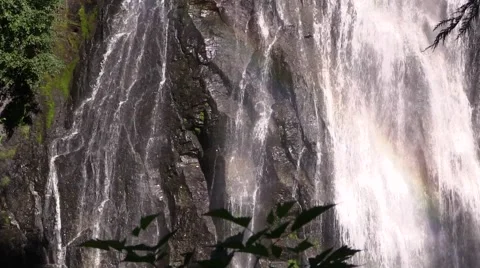 Narada Falls Rainbow Vídeo Stock 40976347