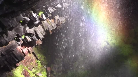 Narada Falls Water Rainbow Vídeo Stock 40976465