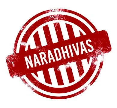 Naradhivas - Red grunge button, stamp Stock Illustration