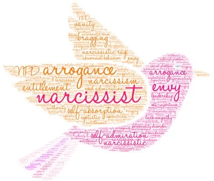 Narcissist Word Cloud 스톡 일러스트