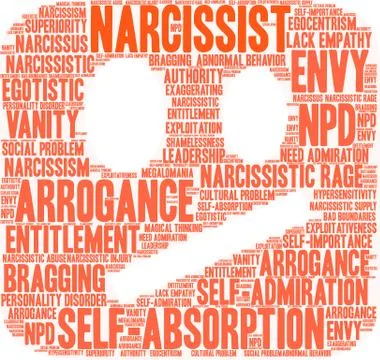 Narcissist Word Cloud 스톡 일러스트