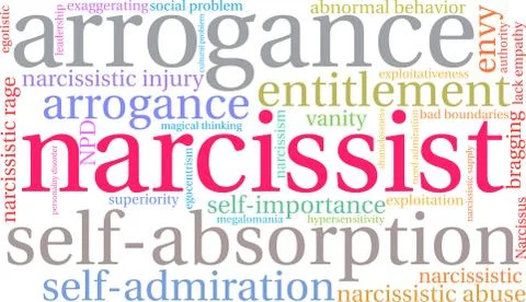 Narcissist Word Cloud Stock Illustration
