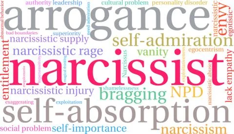 Narcissist Word Cloud 스톡 일러스트