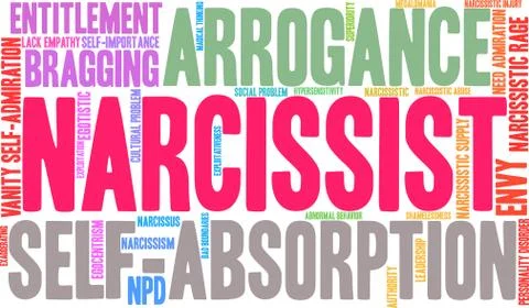 Narcissist Word Cloud Stock Illustration