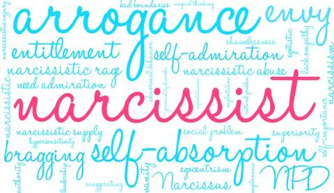 Narcissist Word Cloud 스톡 일러스트