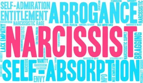 Narcissist Word Cloud Stock Illustration