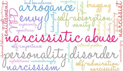 Narcissistic Abuse Word Cloud イラスト素材