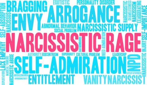 Narcissistic Rage Word Cloud イラスト素材