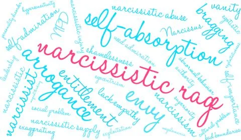 Narcissistic Rage Word Cloud イラスト素材