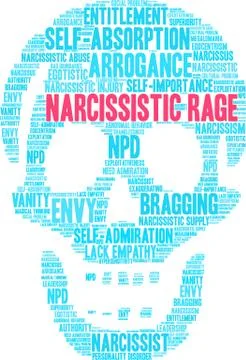 Narcissistic Rage Word Cloud 스톡 일러스트