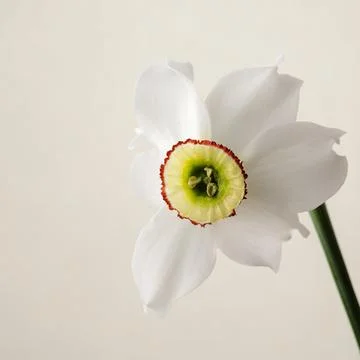 Narcissus on a light background close-up Stock Photos