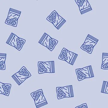Narcotic cannabis line seamless pattern 库存插图