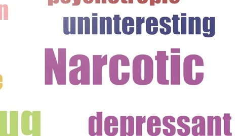 Narcotic Wordcloud Animated On White Background Stock Footage 107220370