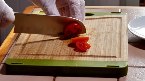 Нарезка томатов Stock Footage 182793696