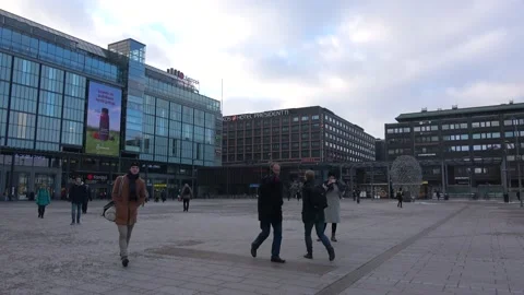 Narinkka Square in Helsinki Stock Footage 146579710