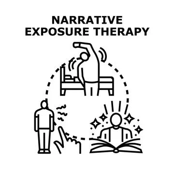 Narrative exposure therapy concept for psychological treatment Stock Illustration