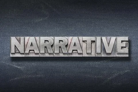 Narrative word den Stock Photos