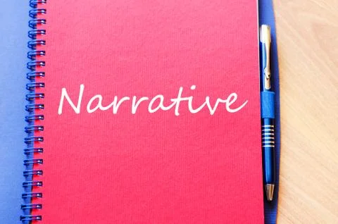 Narrative write on notebook Stock Photos