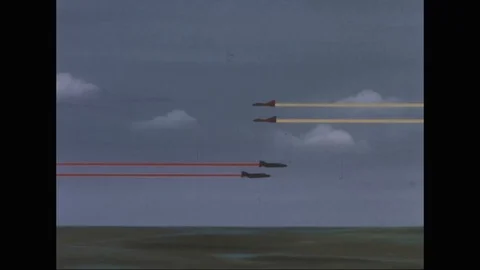 Narrator explain about the aerial combat ID element contact - 1968 Video stock 99912176