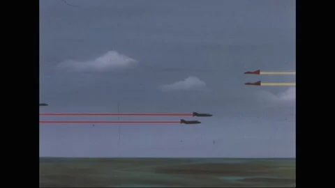 Narrator explain about the aerial combat ID element contact - 1968 Video stock 99912190