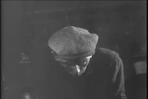Narrator explain about john steve is victim of silicosis - 1938 Stock Footage 99101374