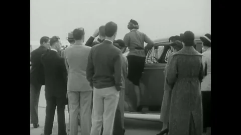 A narrator explains how propeller powered planes write letters in the sky Stock Footage 92931998