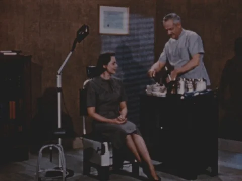Narrator explains the skin problems as the animation shows the same - 1951 Stock Footage 95180358
