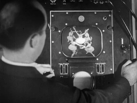 Narrator explains the television programme broadcasting procedure - 1949 Video stock 93690357