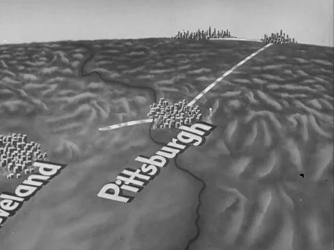 Narrator explains the television programme broadcasting procedure - 1949 Stock Footage 93690372