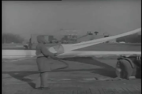 Narrator talks about the advantages of helium-filled balloon - 1956 Stock Footage 99086102