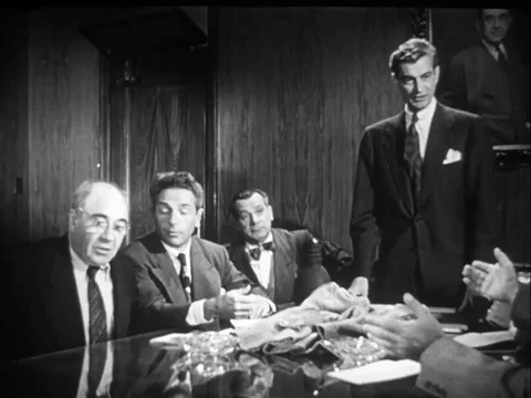 Narrator talks about difference of people attitude in different situation-1950 Video stock 112128428