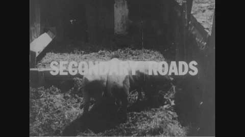 Narrator talks about farm and condition of road - 1937 스톡 동영상 104336261