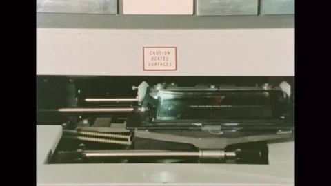 Narrator talks about the microfiche - 1975 Stock Footage 104333732