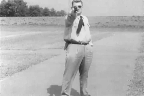Narrator talks about the right position to shoot with revolver - 1960 Stock Footage 106067921