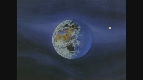 Narrator talks about the space experiment on echo satellite - 1970 Stock Footage 104333502