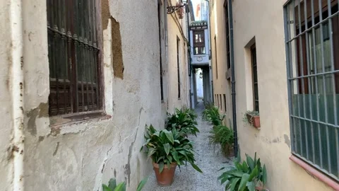 Narrow Alley Stock Footage