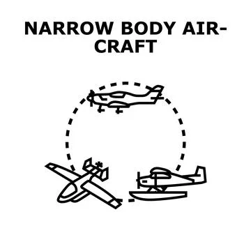 Narrow body aircraft concept vector illustration Stock Illustration