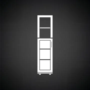 Narrow cabinet icon Illustrazione stock