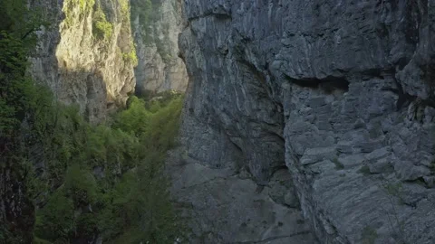 Narrow canyon in Zagori, Selato Stock Footage