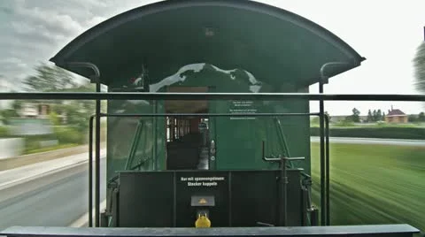 Narrow-gauge railroad timelapse Stock Footage