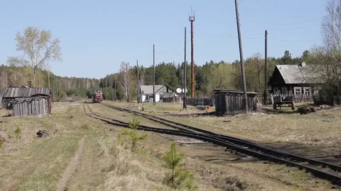 Narrow-gauge railway Stock Footage 69126643