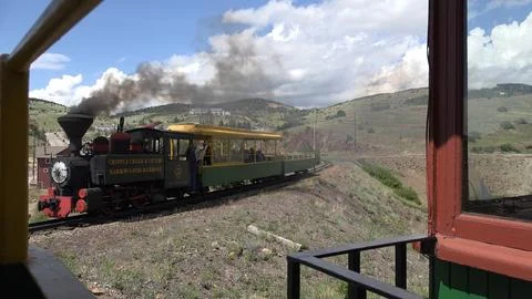 Narrow Gauge Steam Engine Train Cripple Creek Colorado Stock Photos