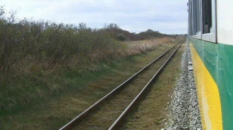 Narrow gauge train ride Stock Footage 708038