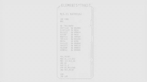 Narrow HUD Interface window with coding elements. Stock Footage 233354673