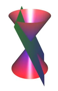 Narrow hyperbola without grid Stock-Illustration